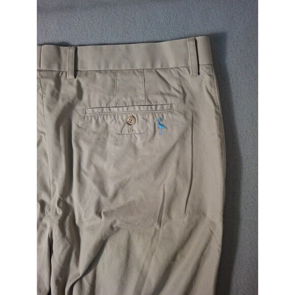 Tailor Byrd Collection Pants Men's 38x34 Chino Business Casual Flat Front Khaki - Picture 2 of 11